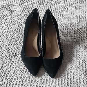 Banana Republic Black Suede Heels